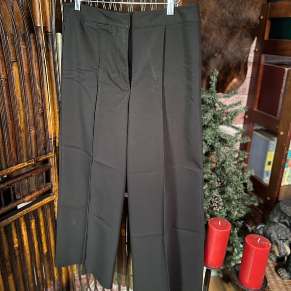 Cynthia Rowley Black Cropped Dress Pants with wide legs – Size 10 - Picture 1 of 5